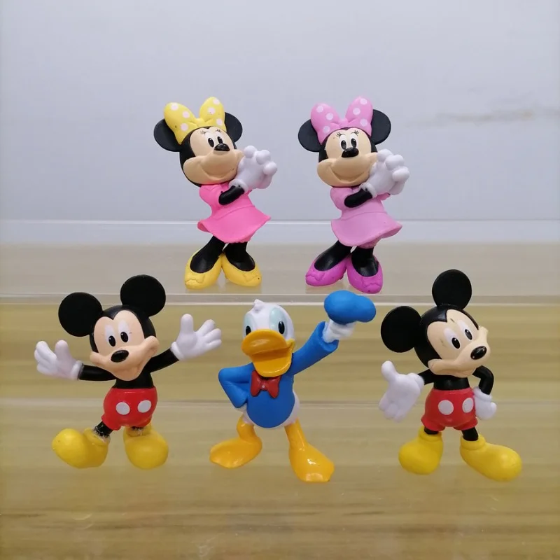 Disney Cartoon Figures Mickey Mouse Friends Minnie Anime Figurine Donald Duck Daisy Action Figure Toys Kids Gift Ornament