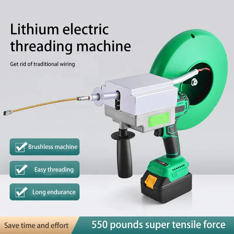 Cable Drawing Machine, Lithium Ion Automatic Threading Machine, Wireless Threading Power Tools, Automatic Wire Drawing Machine