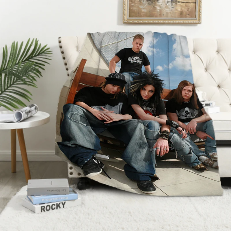 

Tokio Hotel Child Blanket Furry Fluffy Soft Blankets & Throws Decorative Sofa Blanket Double Bed Blankets Summer Comforter Throw