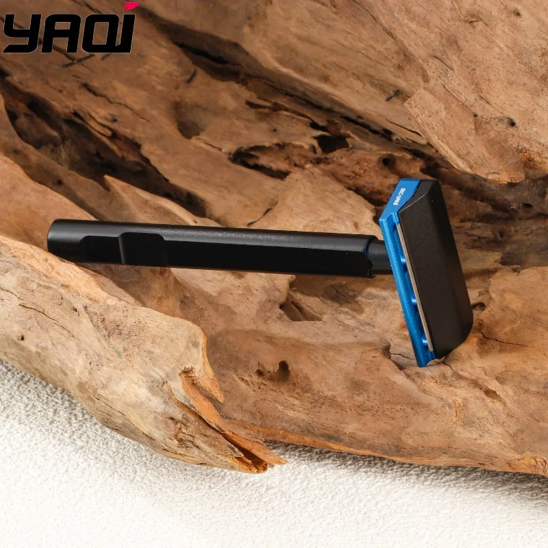 2026-new-arrival-yaqi-black-and-blue-color-tachi-aluminum-version-light-weight-single-edge-safety-razor-10mm-diameter-handle