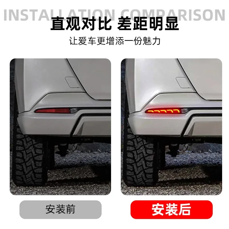 2Pcs Car Rear Bumper Light Reflector Rear Fog Lamp Modified LED Streamer Steering Driving Brake Lights For TOYOTA TANK ROOMY detail image 5