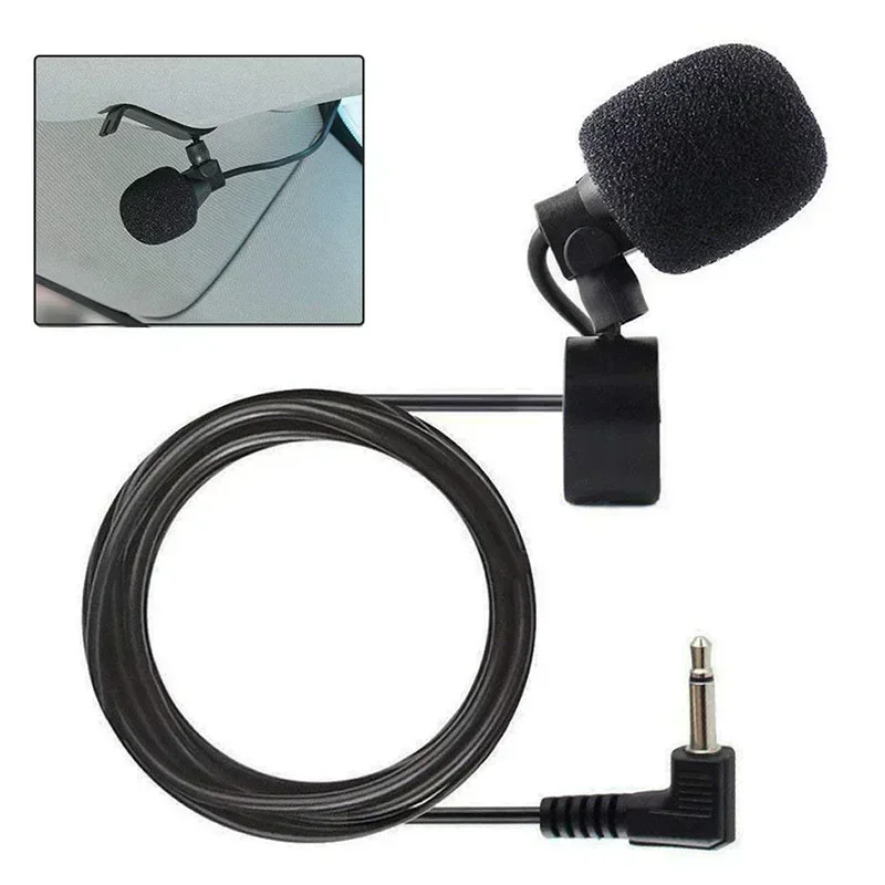 Honseadek Microfono Esterno Per Auto Pioneer – Cavo 3m, 2.5mm, Riduzione Rumore