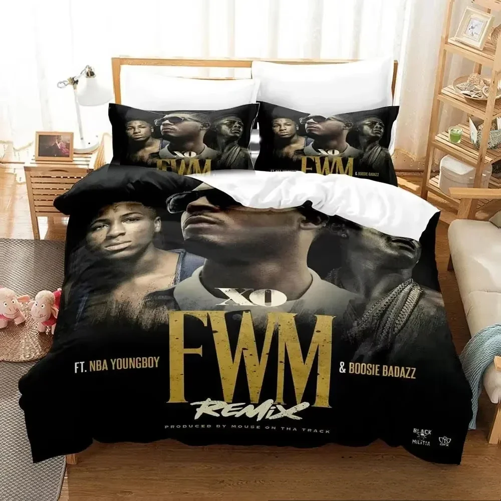 

3D Print YoungBoy Never Broke Again Comfortable Duvet Cover Pillowcase Bedding Set Children Bedroom Decoration Home Textile
