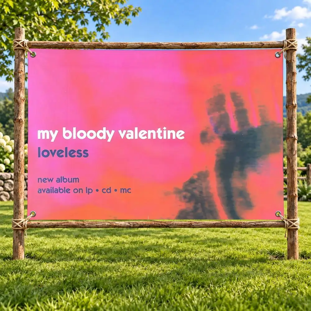 My Bloody Valentine Rock Flags Outdoor Decor Flaga Decorative Home Objects Barber Shop Decoration Garage Hang