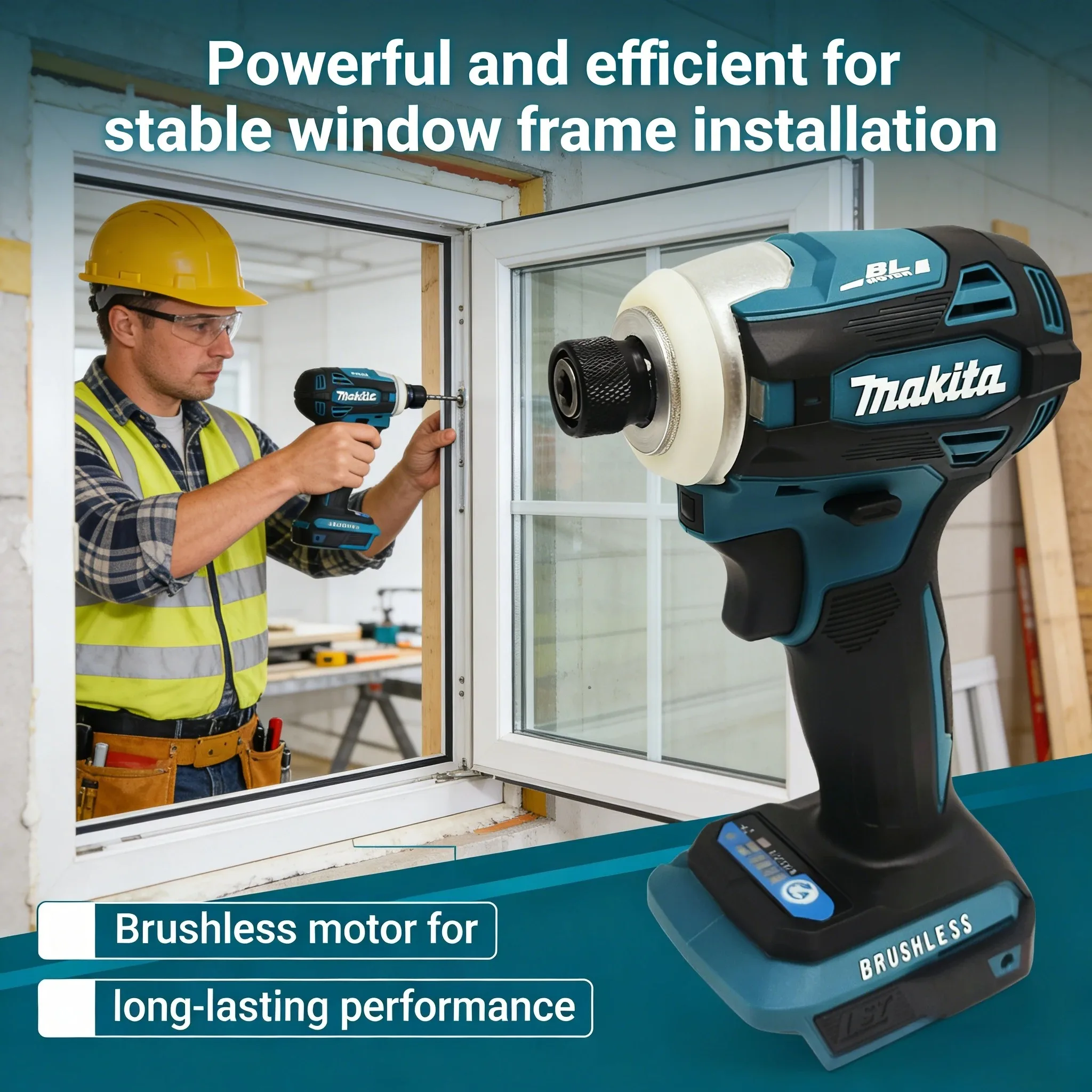 Makita DTD172 Cordless Brushless Impact Driver 18V LXT Electric Tool T Mode For Woodworking And Bolt Fixing