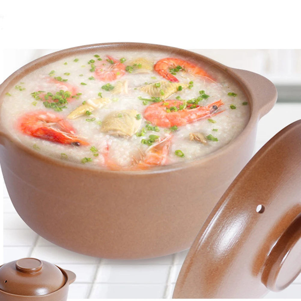 

Ceramic Stew Pot Fast Conduction Uniform Heating Safe Cooking Soup Ribs Hot Pot Stew Pots Ceramic Kitchenware