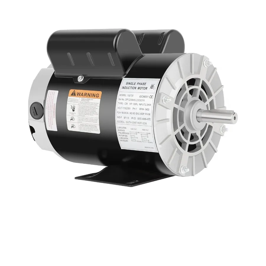 

3HP SPL Двигатель воздушного компрессора 3450 об/мин Электродвигатель 115 230 В 18 9 А Однофазный 56 Рама 5 8 Ключевой вал CommercialDuty CCW R