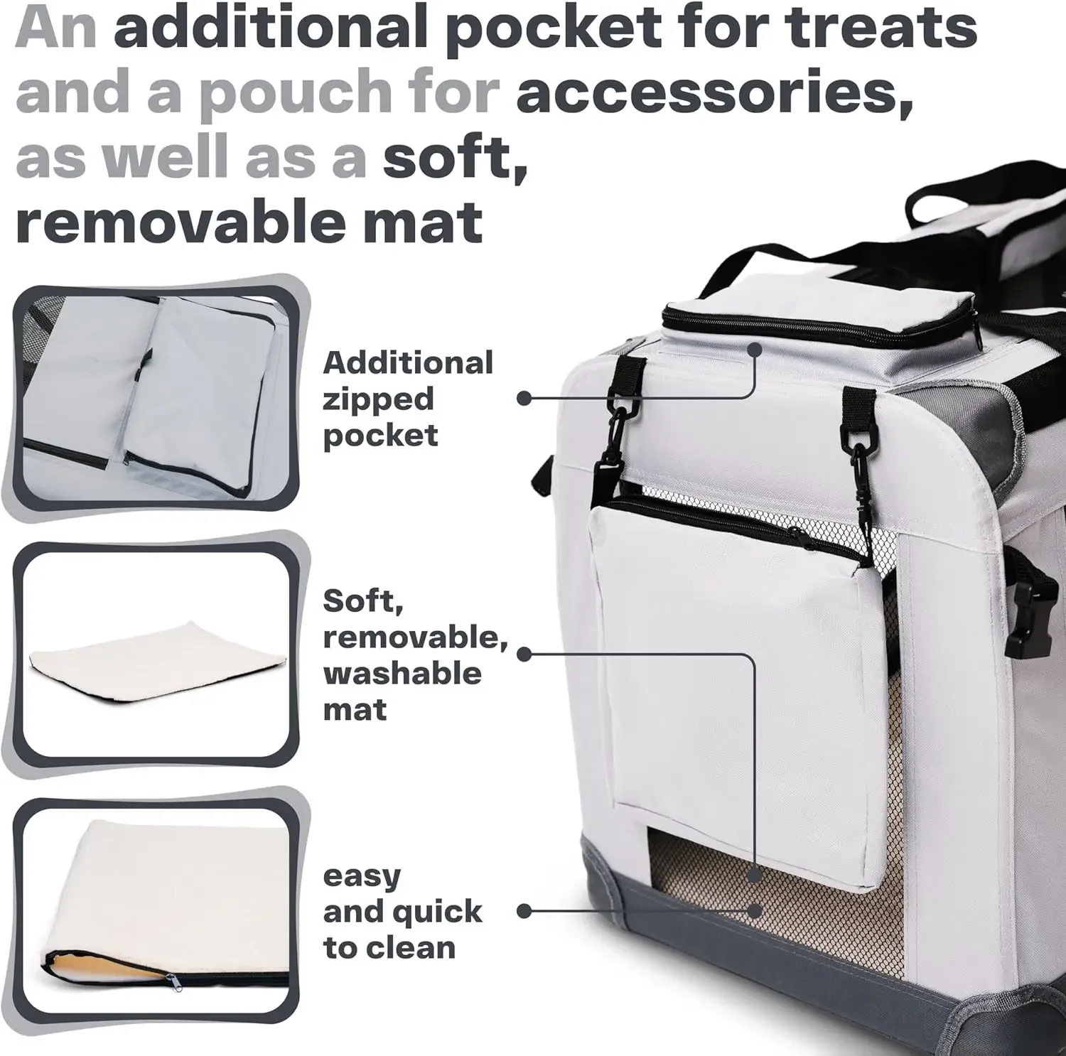 New Style Pet Portable Foldable Cage Bag Car Mounted Dog Cage Pet Outdoor Bag for Cats Dogs Handheld Dog Crate Pet Travel Cage view 3