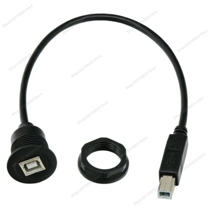 For Square Port USB2.0 Male-to-female Printing Extension Cable New Round Head Car BM To BF Embedded Panel Waterproof Cable