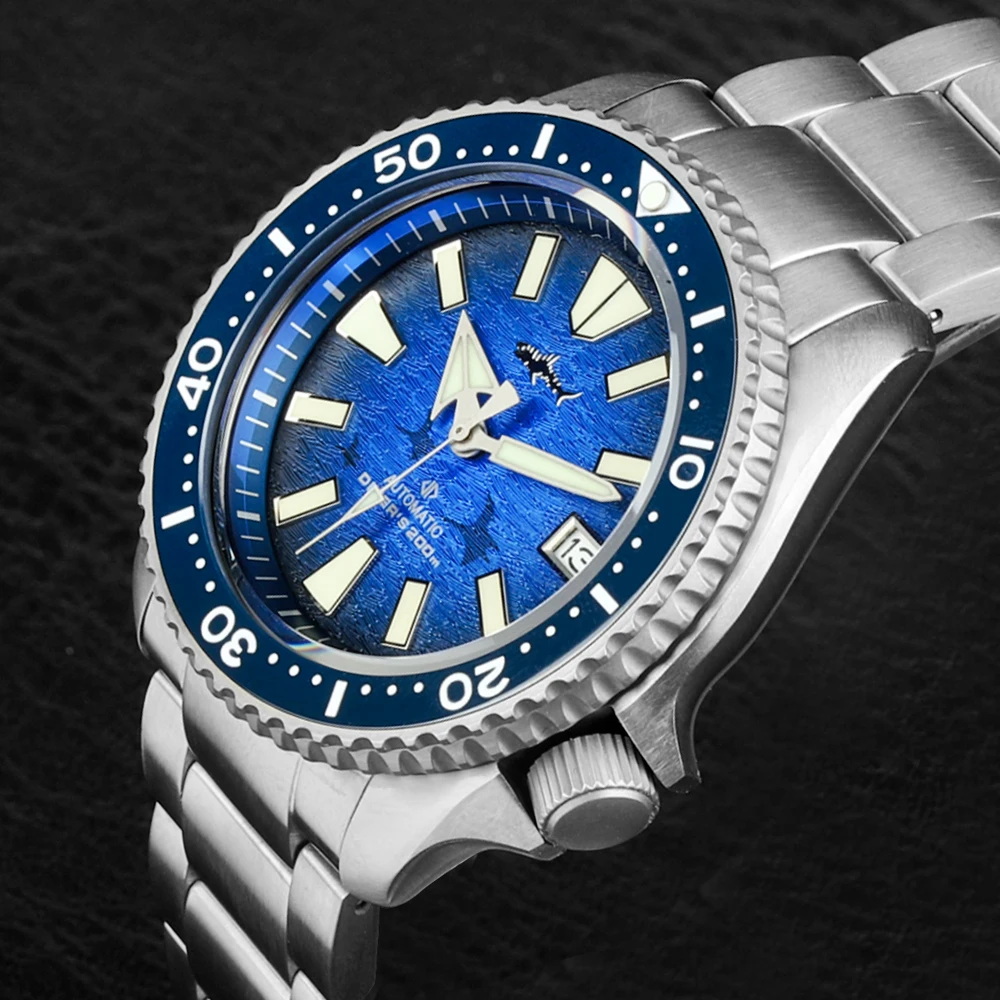 Heimdallr SKX007 Titanium Dive Watch NH35 Automatic Sapphire Crystal 20Bar Waterproof C3 Super Luminous Luxury Man Watch Reloj