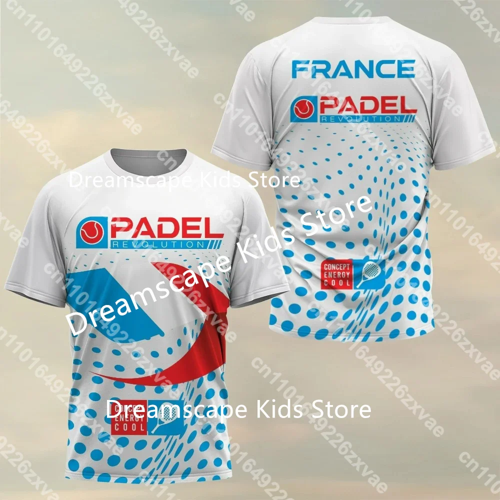 

Newest Design Men's Padel Jersey Fashion Fitness Short Sleeve Quick Drying Tennis Sportswear Breathable Men's T-Shirt Tops