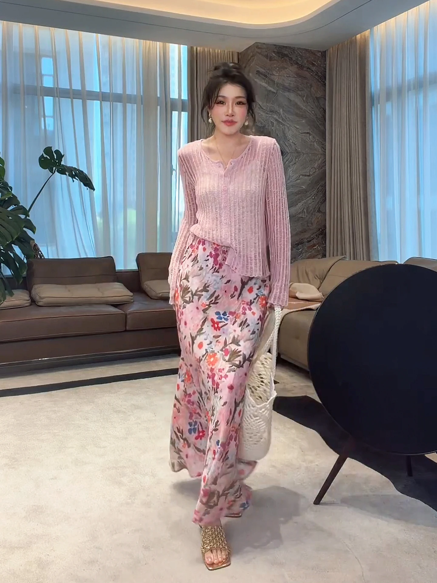 

ME Ice Cream Girl Set Linen Rayon Cotton Gentle Art High Fashion Open Cardigan Half Skirt Two Piece Set Women Spring Fashion