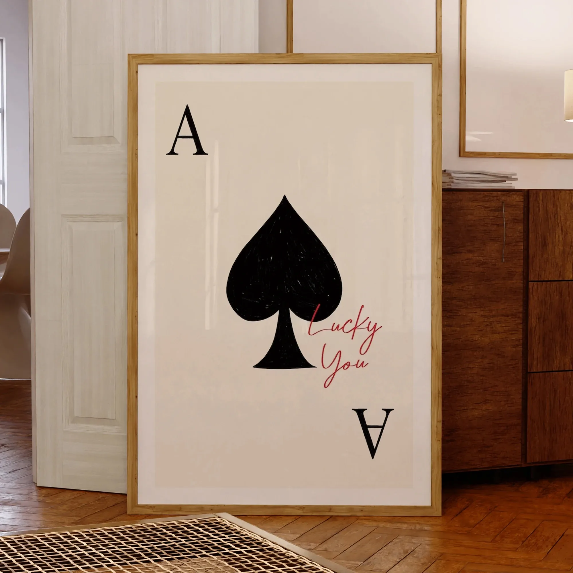 

Felling Lucky You Playing Poker Wall Art Prints Canvas Painting Poster Picture For Living Dining Bed Room Home Decoration