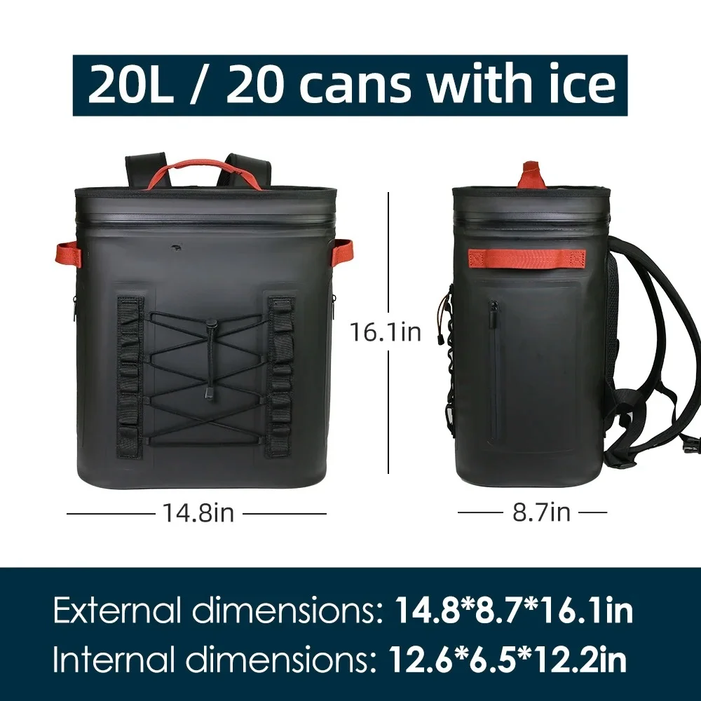 Use Insulated Lunch Food Can Cooler Backpack Ice Cooler Box Portable Soft Waterproof Insulated Box