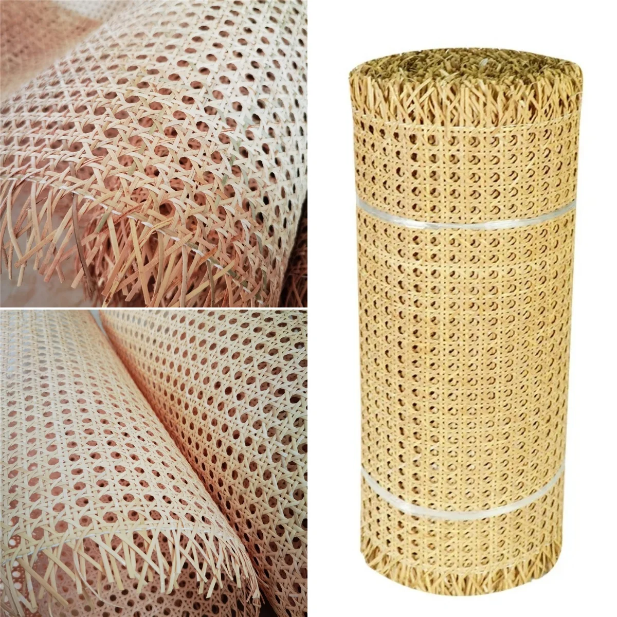 40/45/50CM X 3-4 Meters Indonesia Cane Webbing Natural Real Rattan Chair Table Repair Materials Furniture Deco