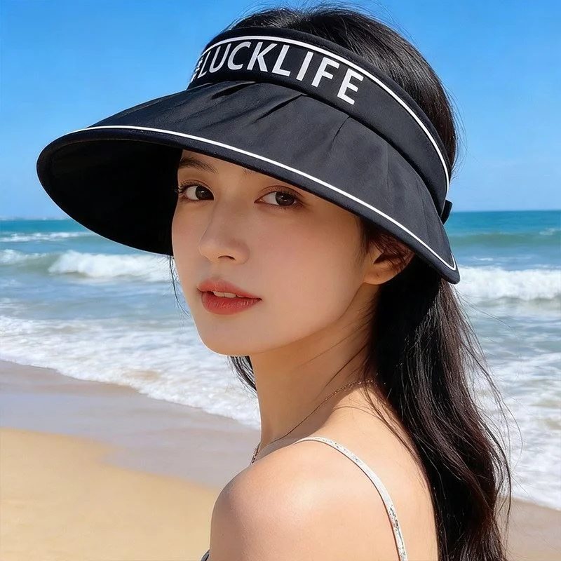 女性用日焼け止め帽子-uvカット-大きなつば-空頂-通気性-夏帽子-おしゃれ-アウトドア-ワイドブリムハット