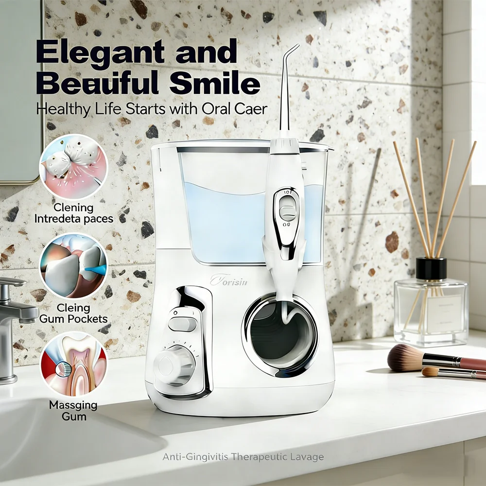 

Электрический ирригатор для полости рта 800 мл, система ухода за зубами, 10 режимов, 5 насадок, водный флоссер для семейной гигиены полости рта