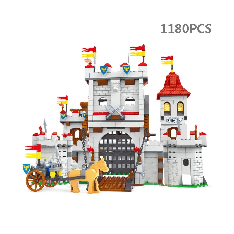 Knights Castle Series Building Blocks Set Kids DIY Educational Creative Model Bricks Toys For Children Boys Gift