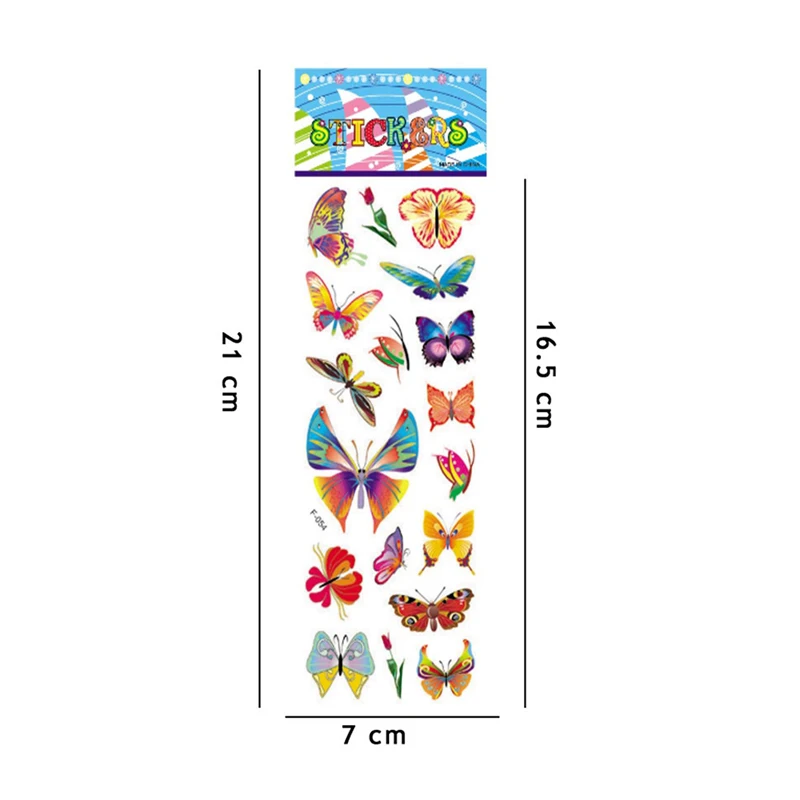 6/12pcs 3D Stickers School Stationery Stickers Reusable Butterfly Flower Design for Classroom Reward Educational Supplies TMZ