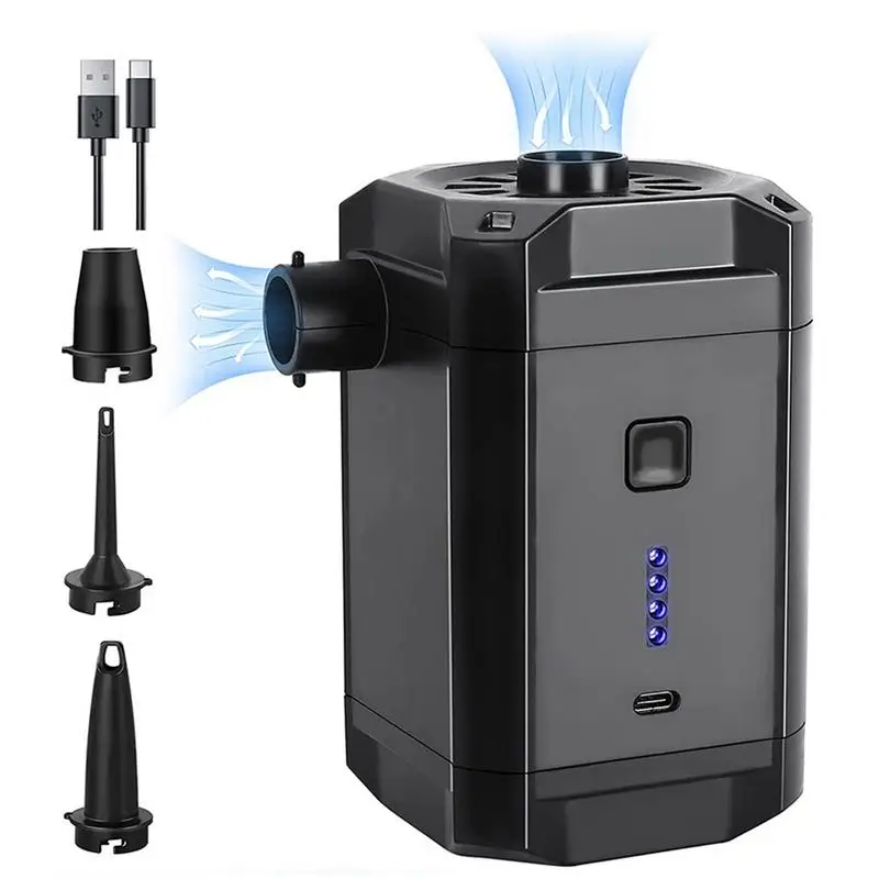 

Air Mattress Pump Small Air Pump For Pool Floats Camping Sleeping Pad Electric Inflation Device With 3 Nozzles For Pool Beach To