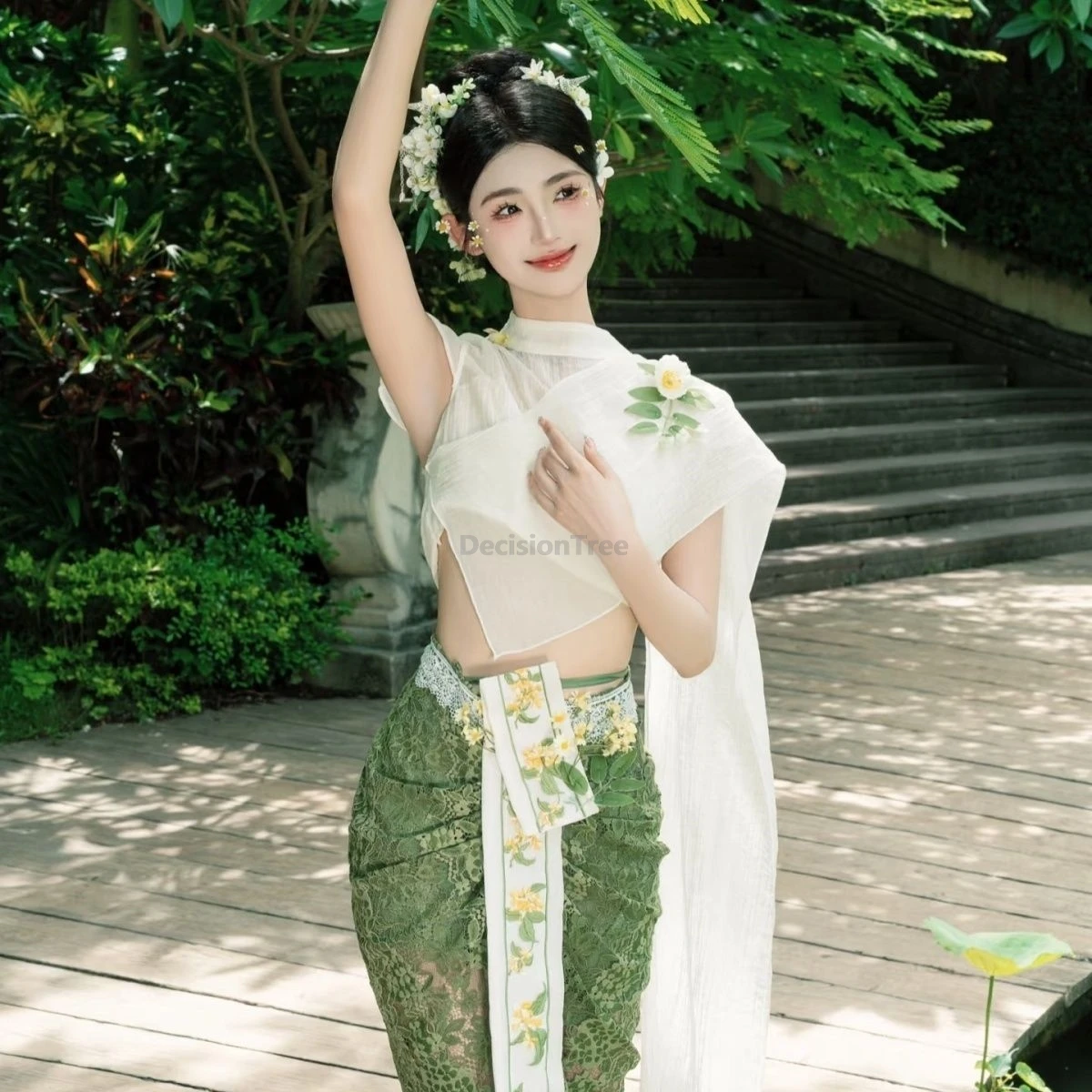 ملابس مهرجان الرذاذ على الطراز العرقي الصيني الخيالي العصري لعام 2025 ملابس تايلاند للتصوير الفوتوغرافي للسفر في جنوب شرق آسيا #6