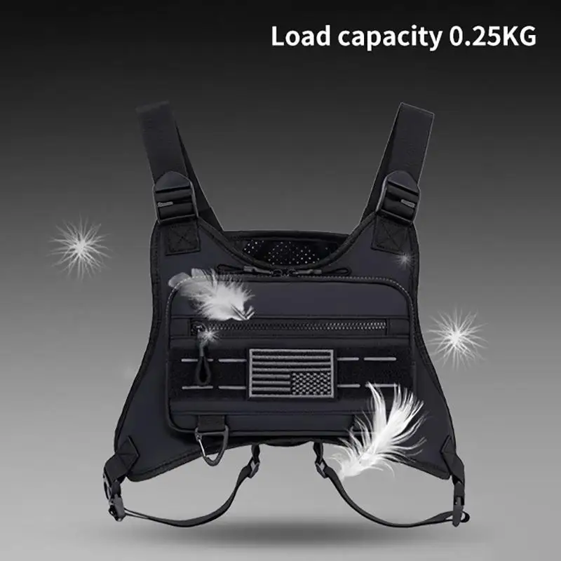 Fashionable Oxford Tactical Chest Bag Sports Backpack with Adjustable Straps for Men Women Outdoor Running Cycling
