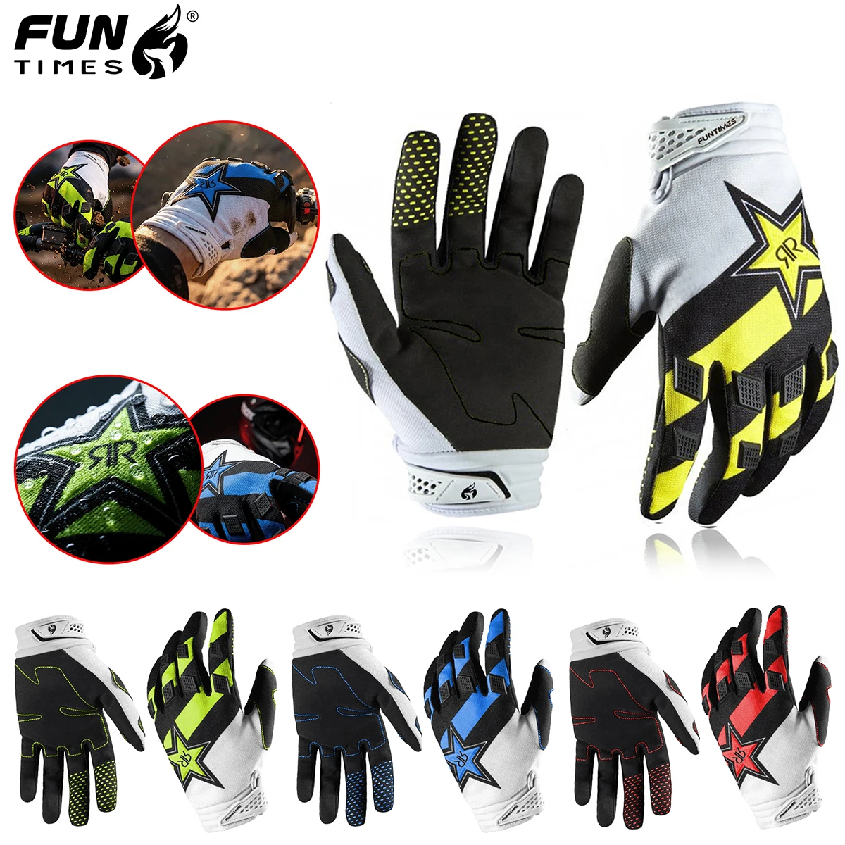 

New 4-Color Motorcycle Riding Gloves For Outdoor Sports Equipment, Mountain Off-Road Motorcycle, And Universal Riding Gloves For