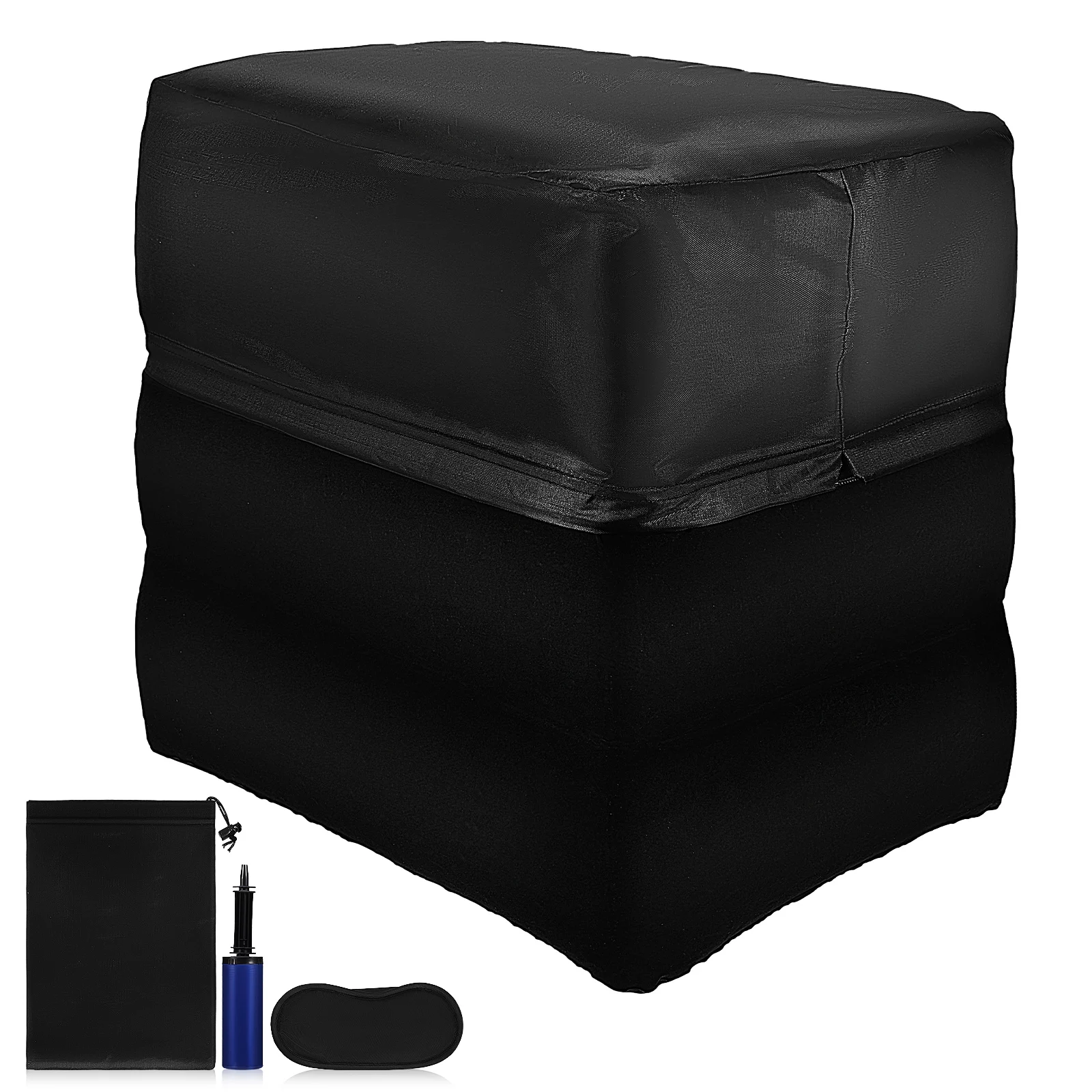 

Portable Inflatable Foot Rest For Airplane Plane Flight Car Adjustable Leg Support Soft Mattress Leg Rest Travel Essentials