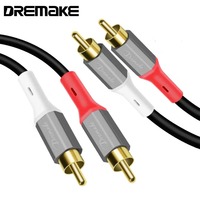 2RCA to 2RCA Male to Male Stereo Audio Cable Breakout RCA Splitter Adapter Cord for Home Theater HDTV Amplifiers Hi-Fi Systems
