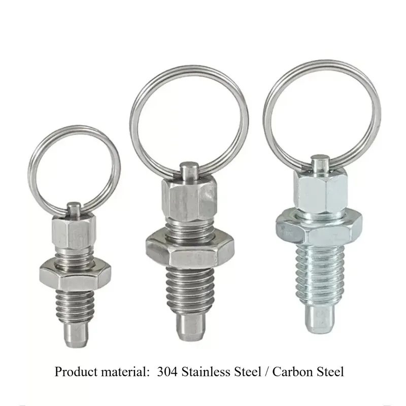 M6 M8 M10 M12 M16 Hand Retractable Spring Plungers Pull Ring Knob Split Spring Positioning Lock  Grip  Screw Indexing Pin