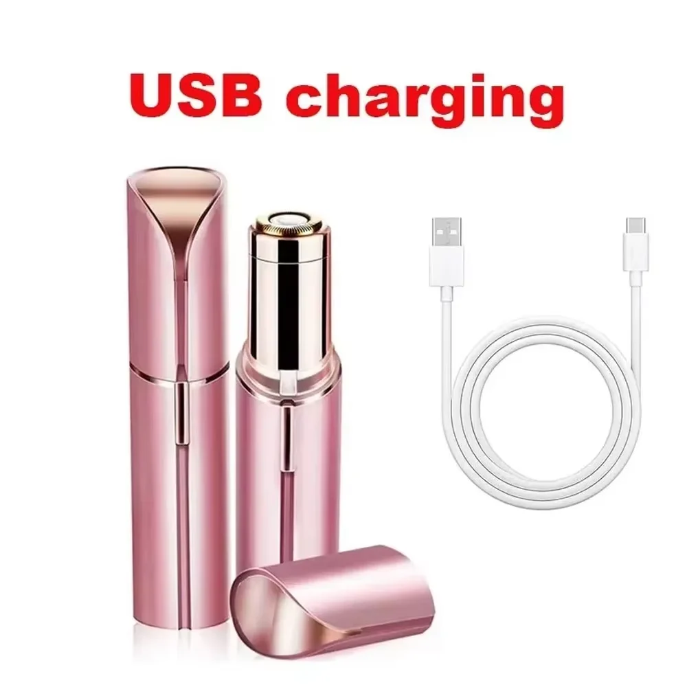 Portable Lipstick Shaped Electric Hair Remover For Women Painless And Effective Facial Hair Removal Home Razor Shaver Tool view 3