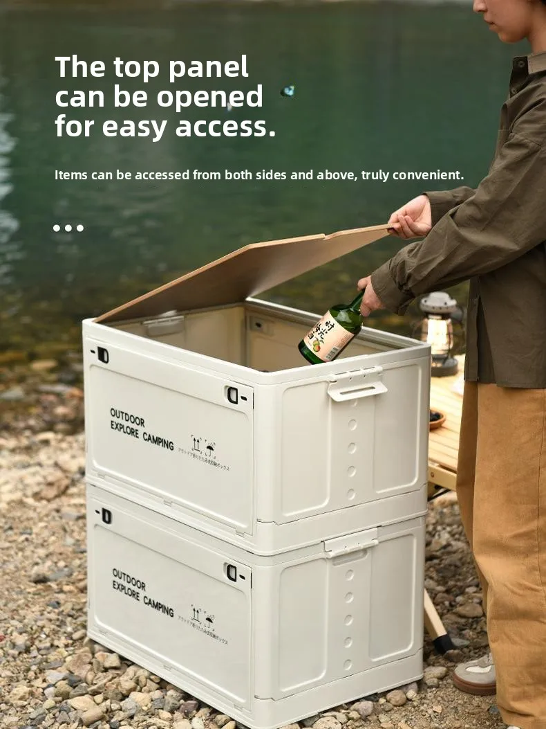 

Складной органайзер для пикника и путешествий, контейнер для хранения в багажнике автомобиля, прочный пластиковый ящик для уличного использования