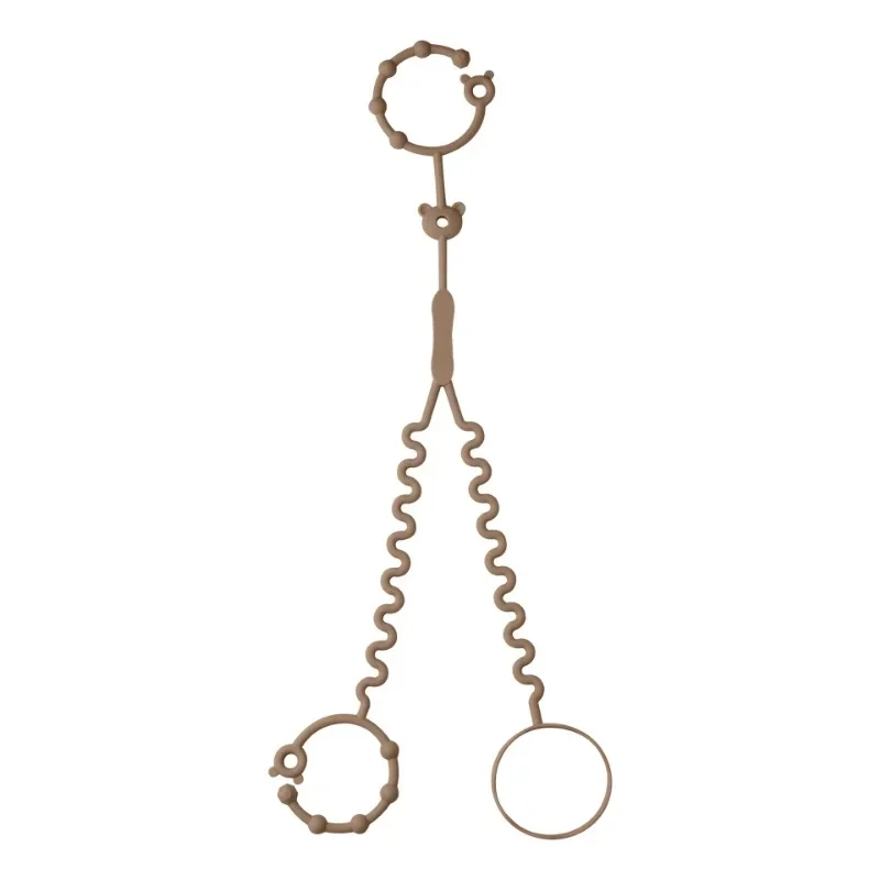 Novo silicone dois-em-um anti-perdido corrente mordedor garrafa de alimentação trela anti perdido acessórios de mamilo para bebês chupetas trelas