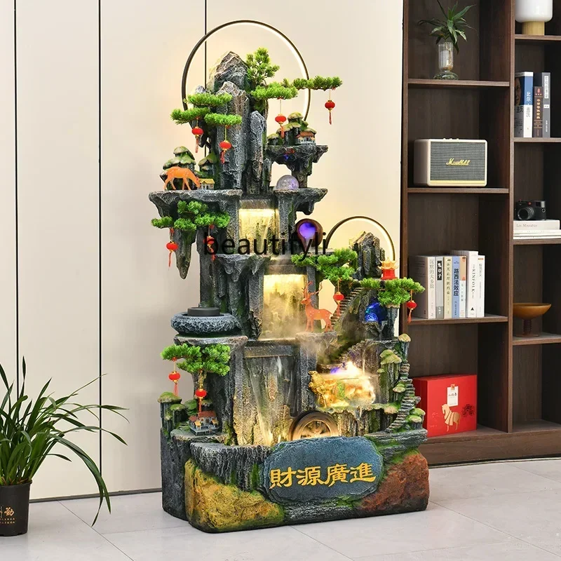 

25LD Large rockery flowing water fountain ornament circulating water villa courtyard fish pond landscaping living room