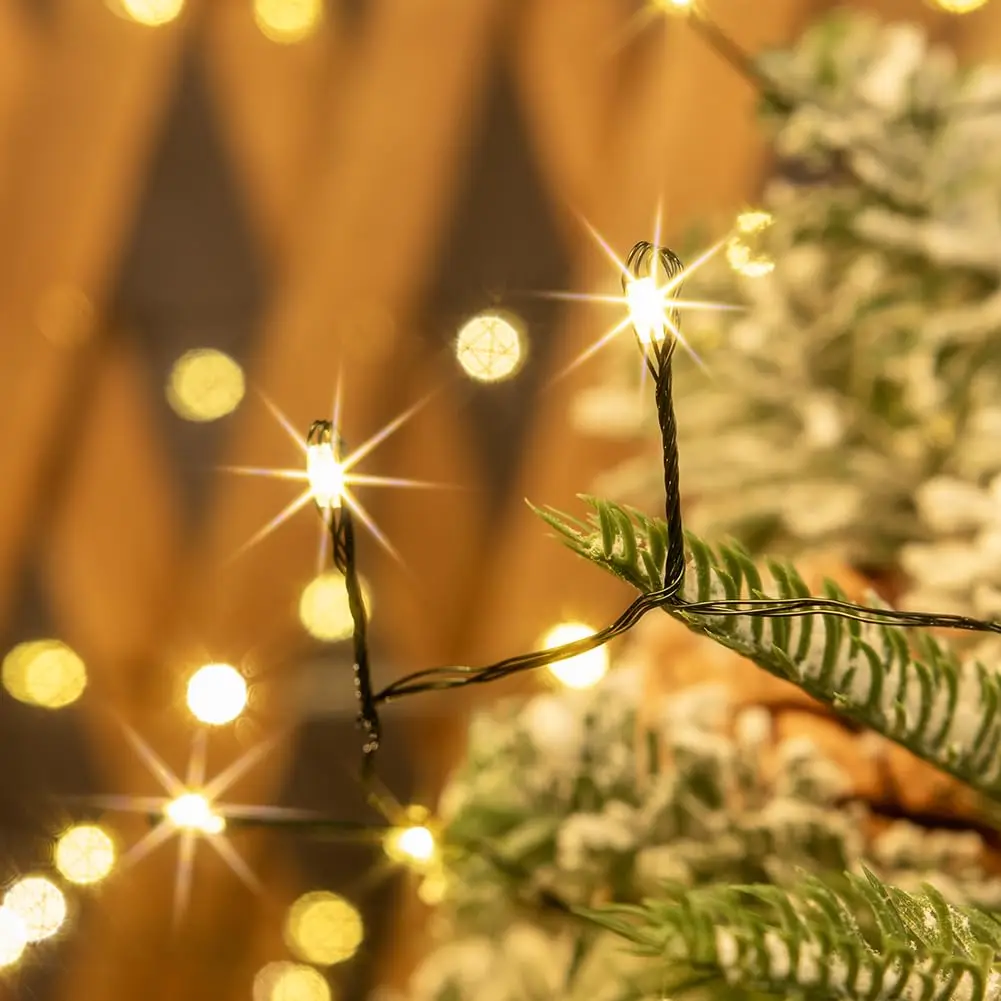 Fairy Lights Green Wire Outdoor 36M Cluster Christmas Tree LED String Light Garland For New Year Street Party Wedding Decoration