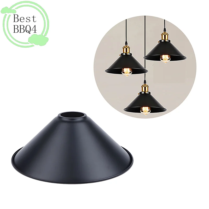 (BBQ4)Black Iron Lampshade American Retro Industrial Style Chandelier Wall Lamp Table Lamp For Restaurant Clothing Store