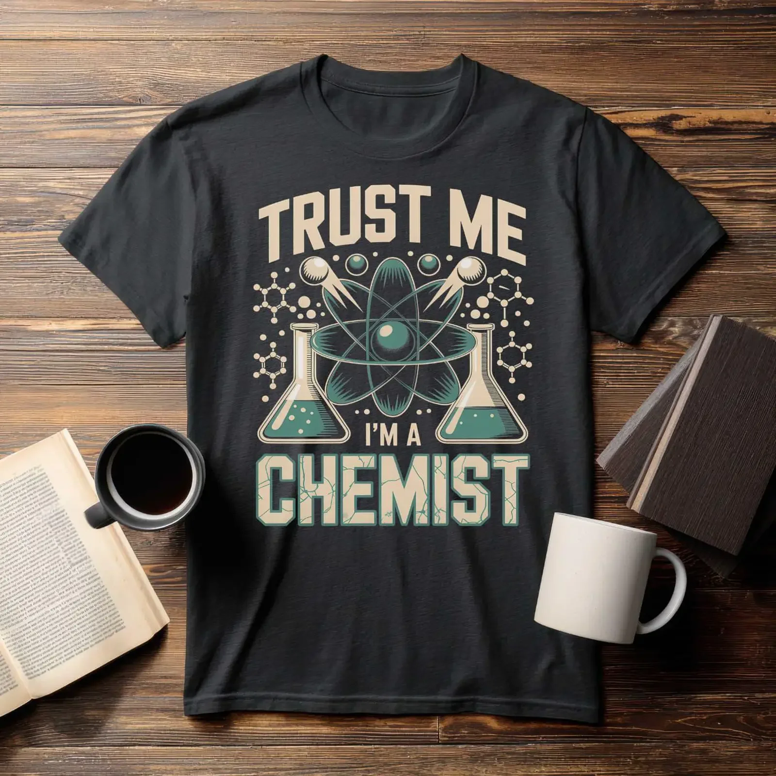 Funny Chemistry Teacher T Shirt Trust Me I m A Chemist Day Science STEM Nerd Apparel vintage Washed Stretched Comfortable