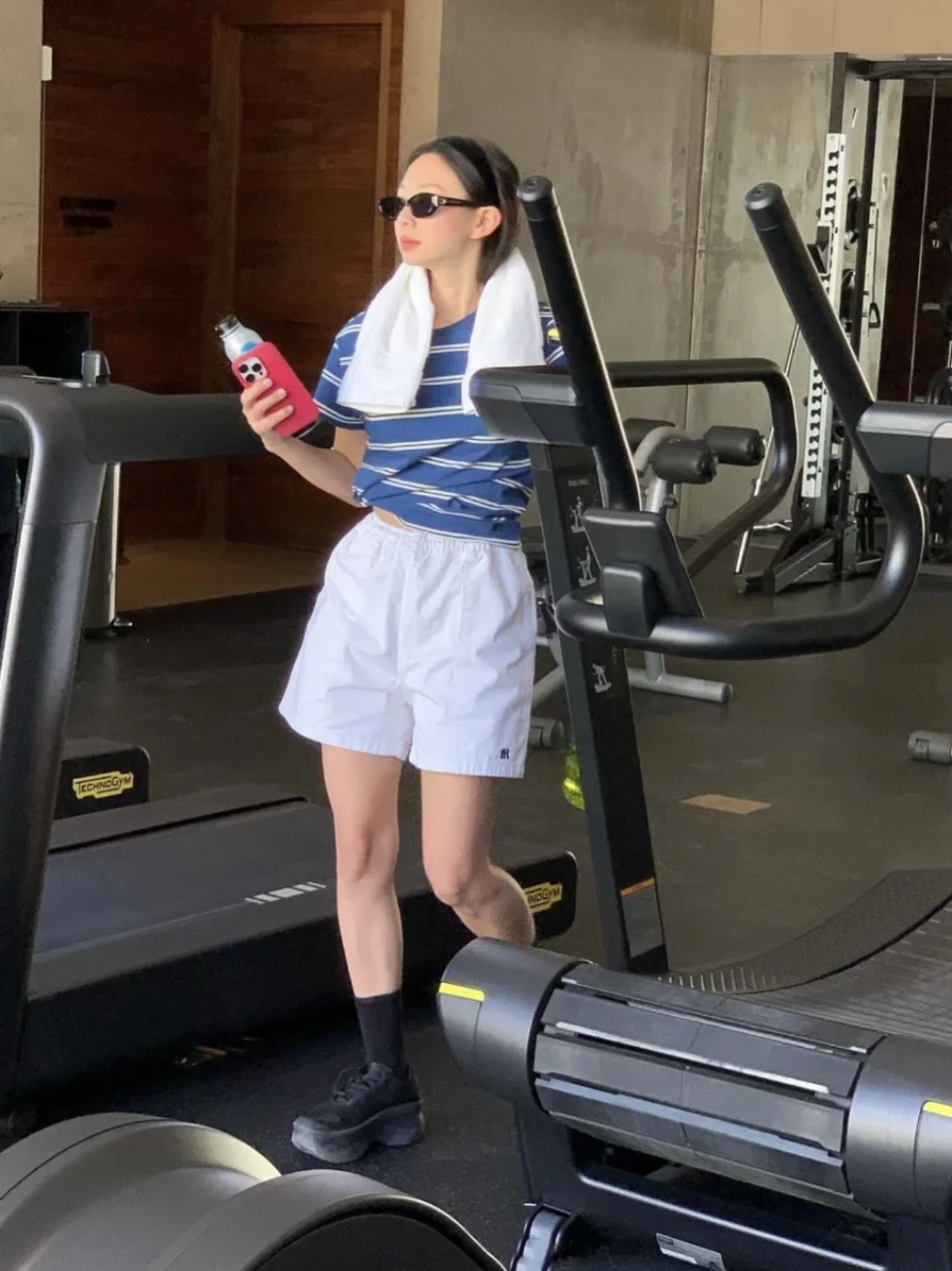 FARVEN Casual Embroidered White Sports Pants Women's Straight Leg ort orts High Waist Cotton Blend Summer Commute Sle