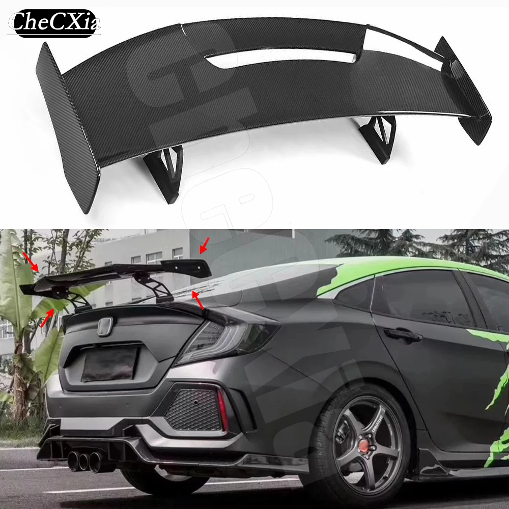 

Suitable For Honda 10th Generation Civic 16-21 High quality ABS material Rear Spoiler Luggage Compartment Lid MAD Style Spoiler