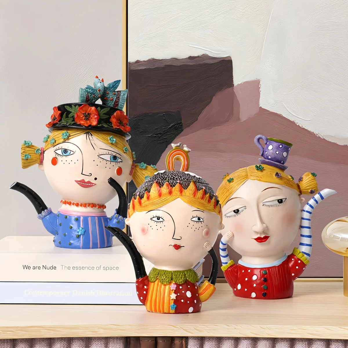 

Bohemian Girl Resin Figurine Colorful Home Decor Creative Art Craft Hot Sale New Arrival