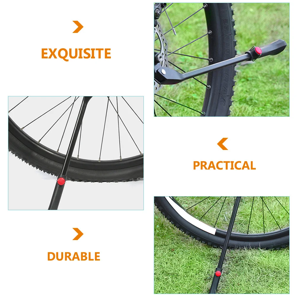 

Adjustable Bike Kickstand with Non-Slip Feet Telescopic Side Support for Road Bicycle Aluminum Alloy Rear Mount Stand