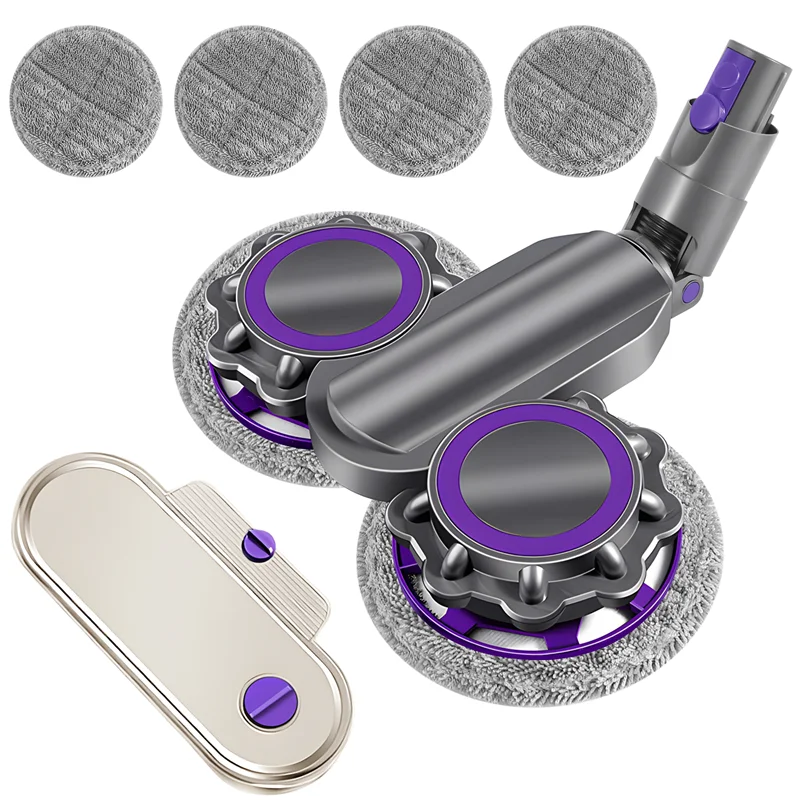 بديل رأس ABRG-Mop لـ Dyson V12 Digital Slim، مكنسة كهربائية لاسلكية رفيعة V10، رأس ممسحة + خزان مياه + 6 مناديل