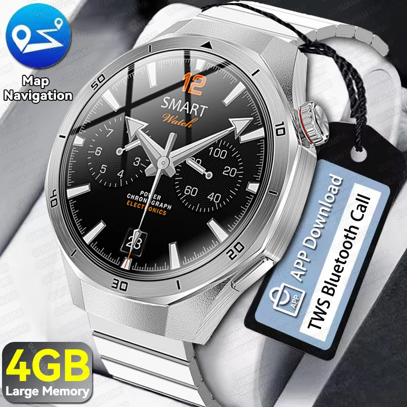 

2025 New IOS DT5 PRO High-End Business Watch 4GB Memory GPS Smartwatches Men APP Download Bluetooth Call Fitness Smart Watches