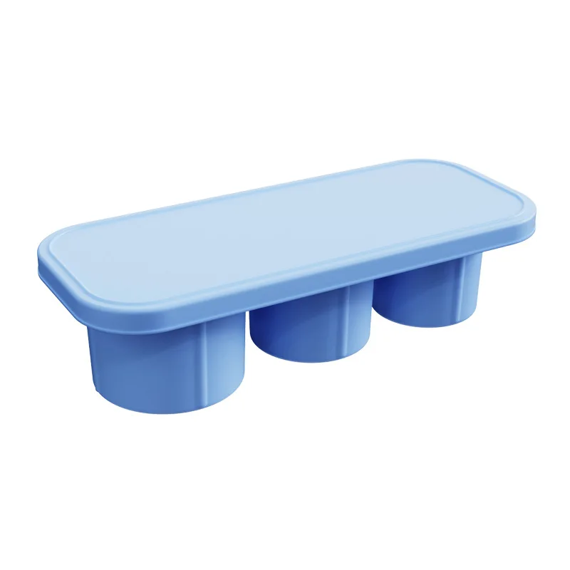 النوع الجديد من قالب الثلج المصنوع من السيليكون على شكل مكعبات الثلج مع غطاء سهل التشكيل