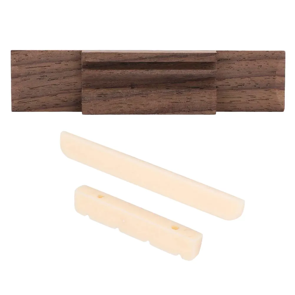 

Ukulele Bridge Saddle Set Stabilize Strings Nut Accessories Improve Comfort Wood Fittings Manual Adjustable Repair Parts String