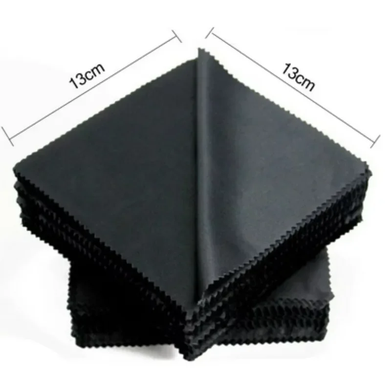 20pcs/lot Black Microfiber Cycling Sunglasses Eyeglasses Cleaning Cloth Glasses Eyewear Clean Lens Cloth Accessories