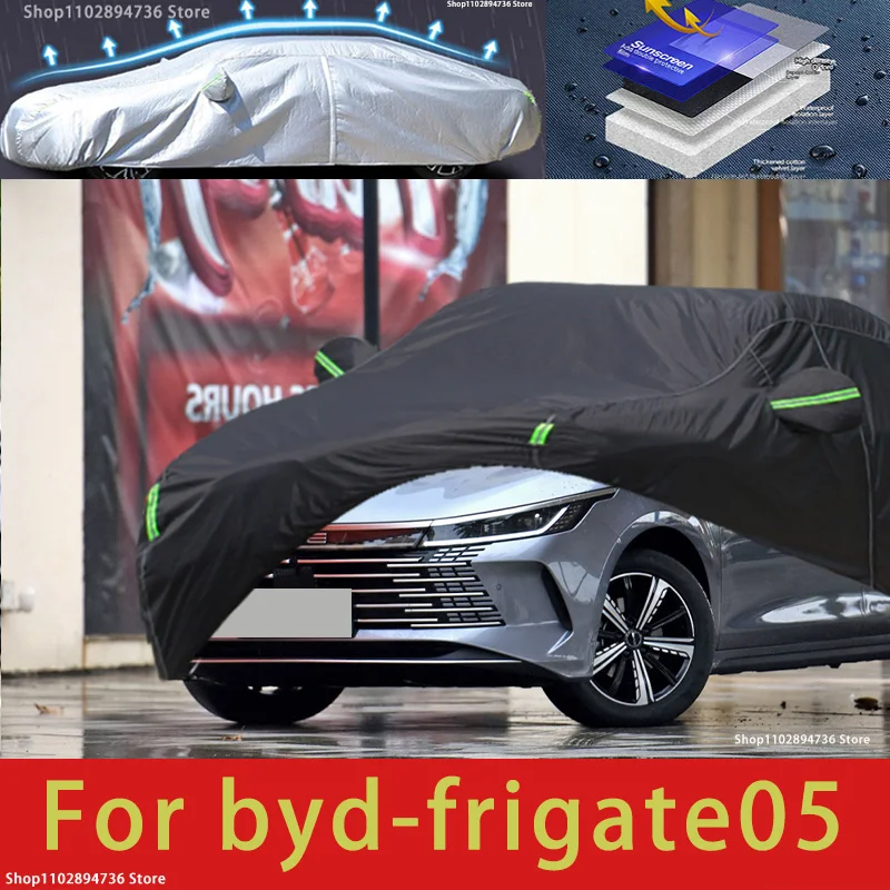 

For byd-frigate05 fit Outdoor Protection Full Car Covers Snow Cover Sunshade Waterproof Dustproof Exterior black car cover