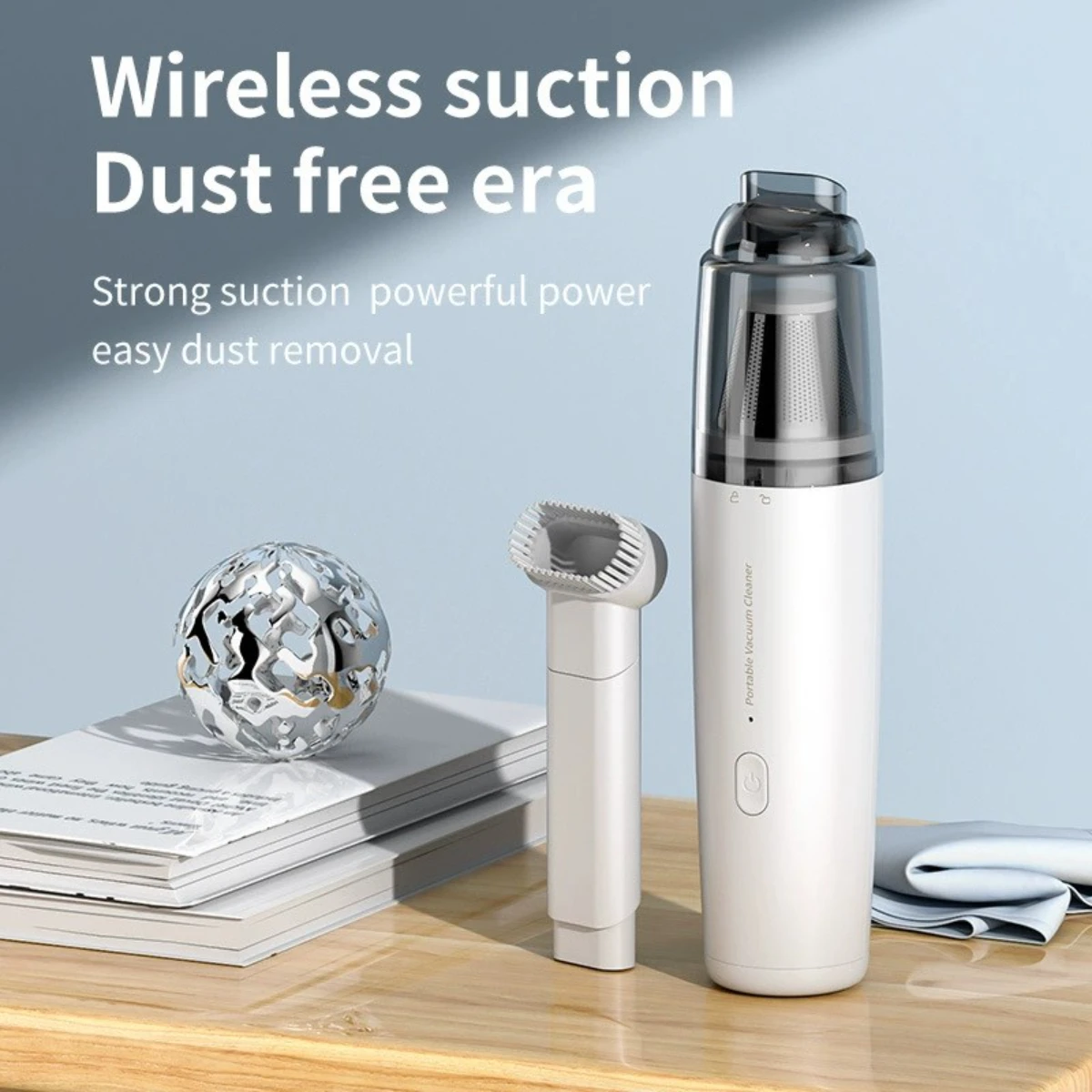 High Power Wireless Car Vacuum Cleaner, Handheld Dust Remover for Home & Auto, Portable Mini Vacuum with Strong Suction, Recharg