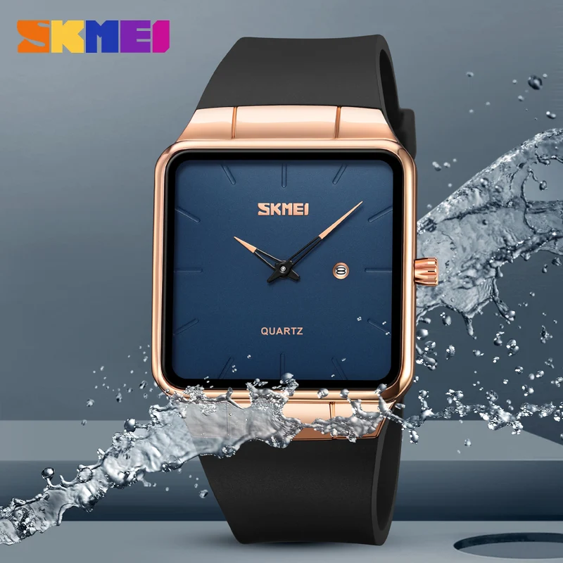 Dropship Fashion Simple Design Men Watches SKMEI Top Brand Luxury Quartz Watches Men Silicone Strap Relogio Masculino