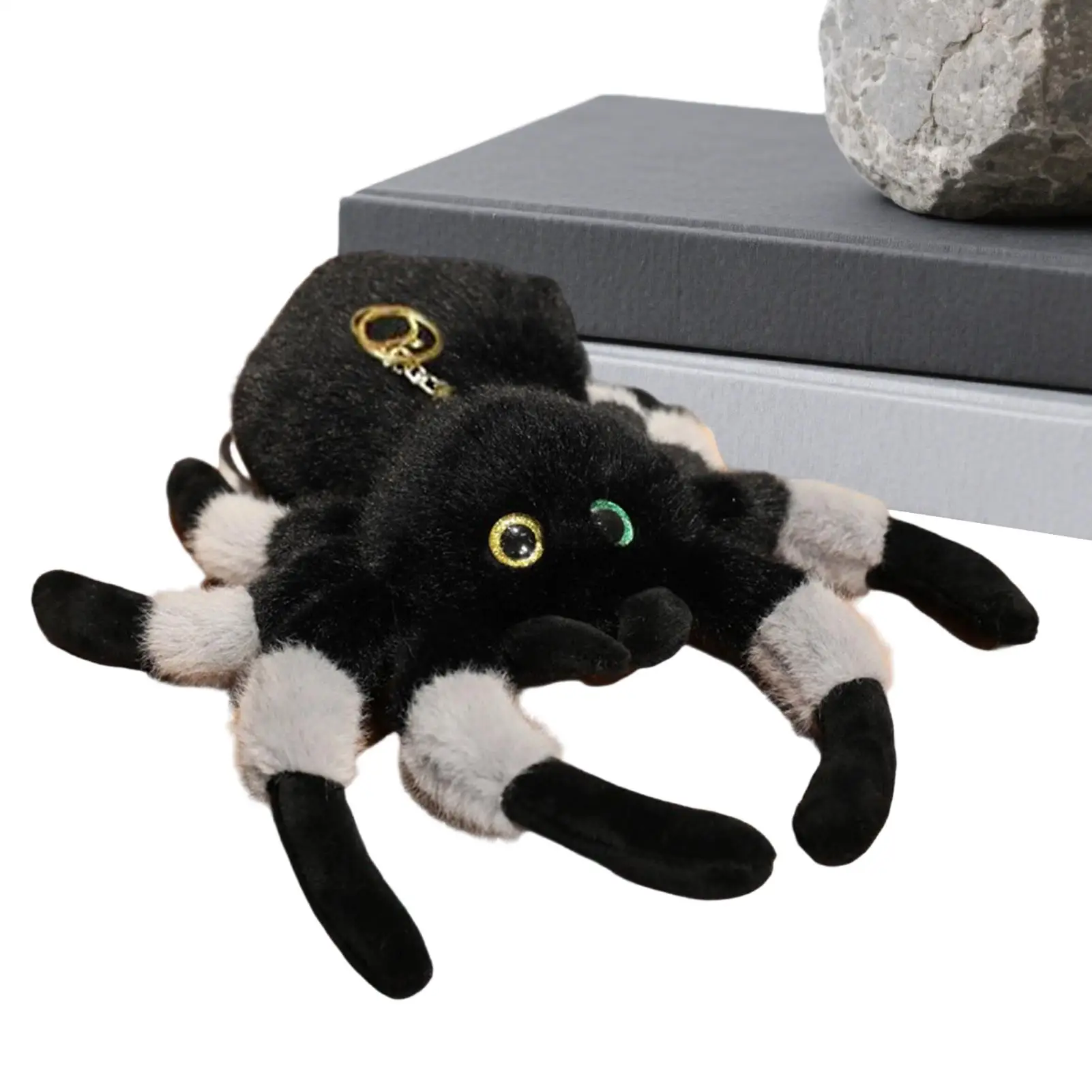 Aranha de pelúcia dos desenhos animados decoração bonito aranha chaveiro de pelúcia para meninos das mulheres dos homens crianças natal aniversário feriados bolsa viagem